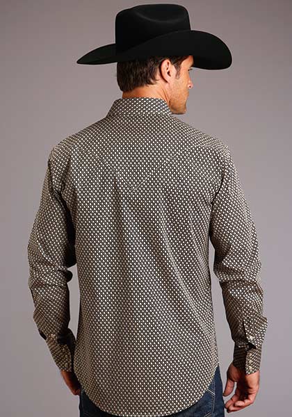 Stetson Men's Diamond Geo Print Western Shirt