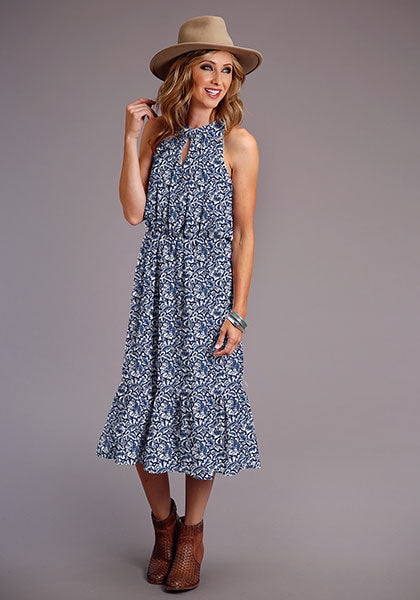 Stetson Women's Indigo Tapestry Print Prairie Dress Stetson Women's Indigo Tapestry Print Prairie Dress