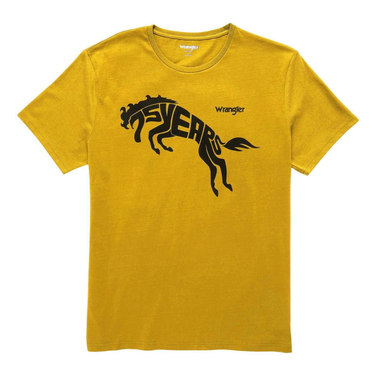 Wrangler Men's 75th Anniversary Logo T-Shirt- Yolk Yellow