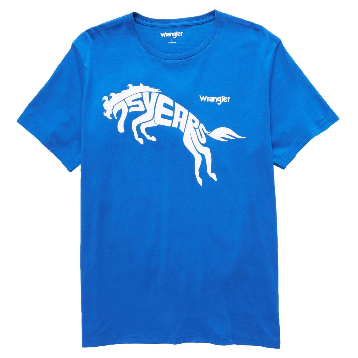 Wrangler Men's 75th Anniversary Logo T-Shirt-Blue Lolite