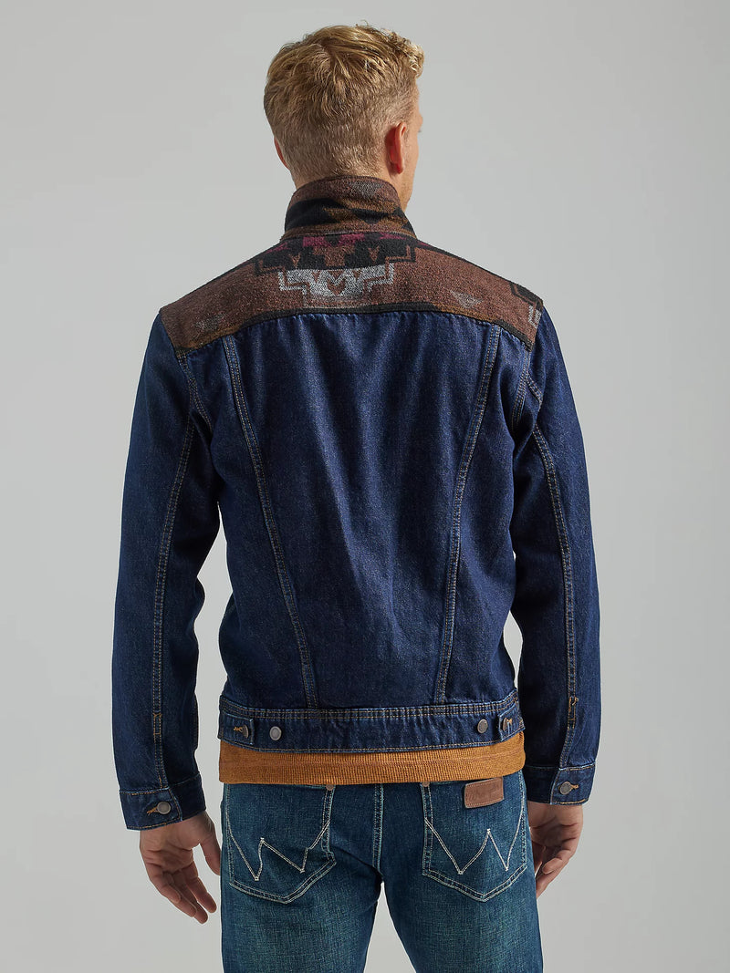 Wrangler Men's Contrast Southwest Yoke Denim Jacket
