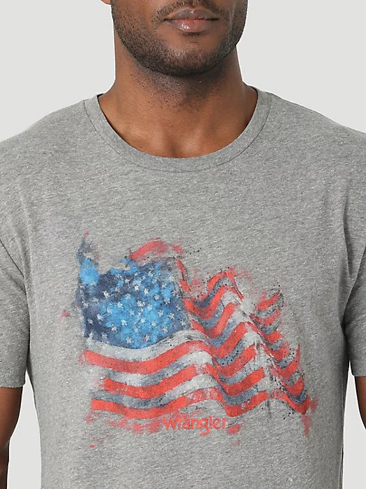 Wrangler Men's Stars and Stripes Flag Graphic T-Shirt