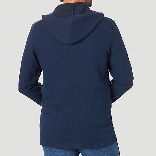 Wrangler Men's Lightweight Solid Hooded Pullover