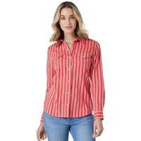 Wrangler Retro Women's Bold Stripe Western Snap Shirt
