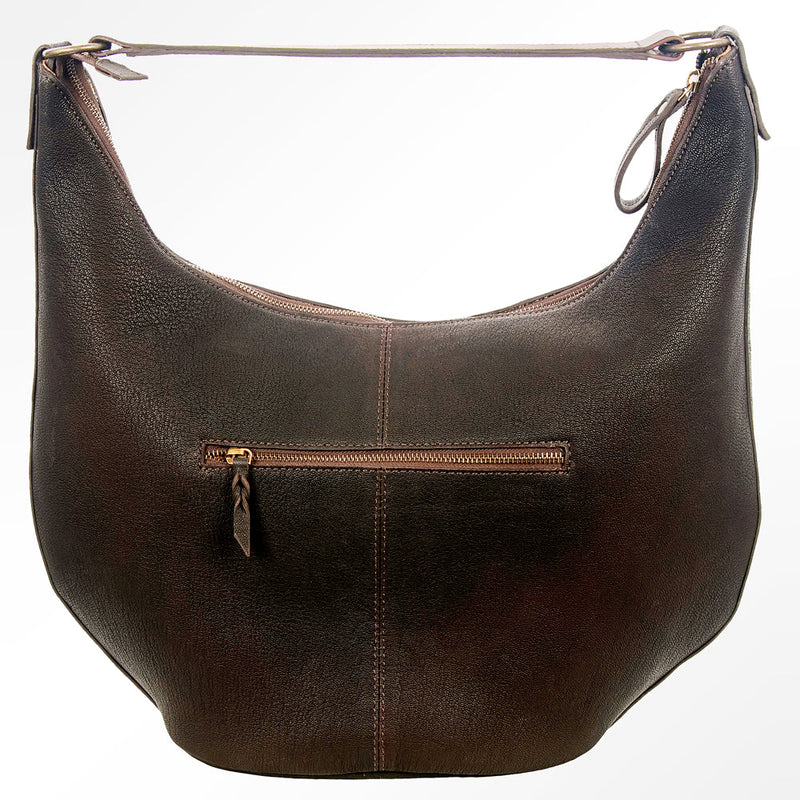 American Darling  Saddle Blanket Tooled Leather Trim Shoulder Bag
