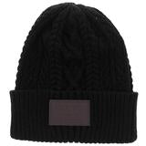 Hooey Beanie Black with Leather Patch