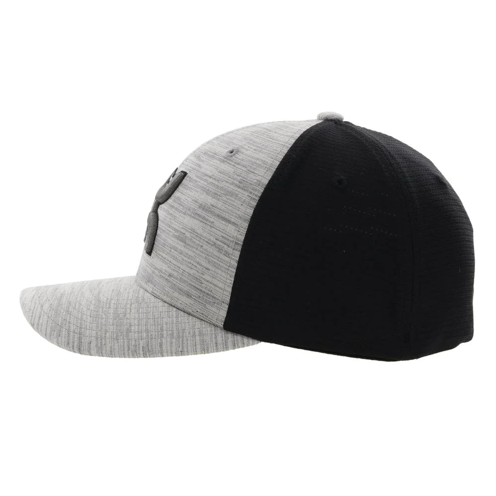 Hooey "Ash" Grey/Black Flexfit Ball Cap