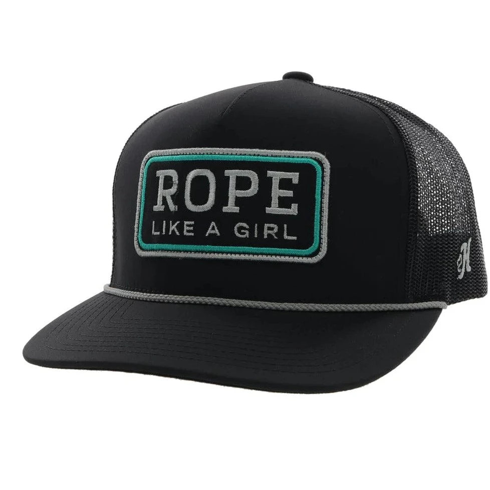 Hooey Women's Black Rope Like A Girl Trucker Cap