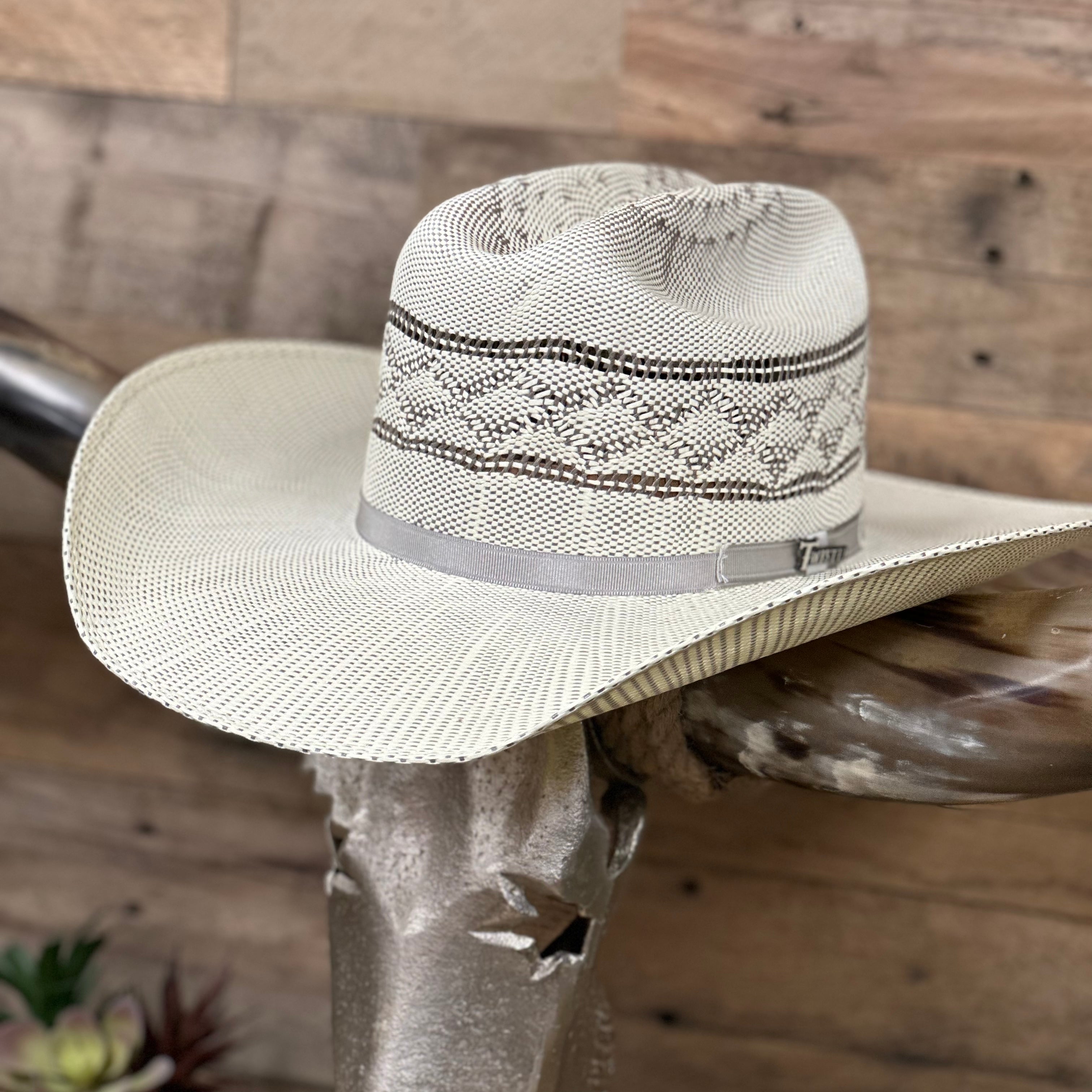 Grey straw hot sale cowboy hat