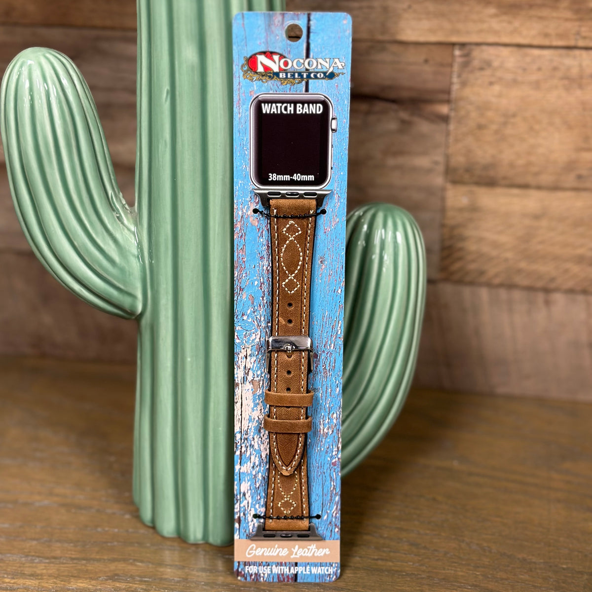 Nocona Brown Embroidered Watch Band