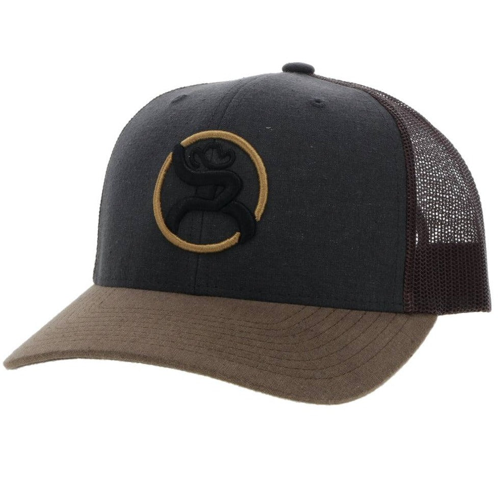 Hooey "Strap" Charcoal/Brown Patch Ball Cap