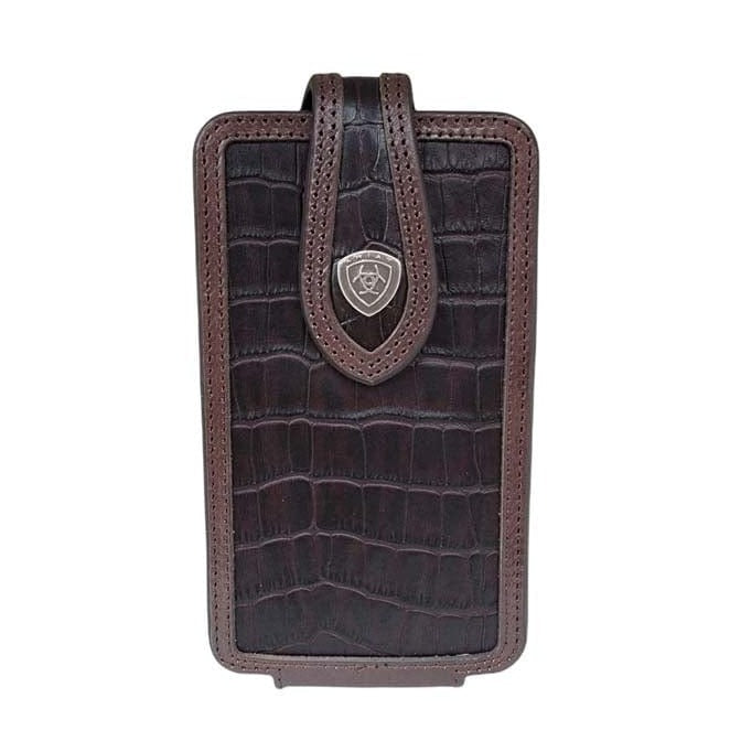 Ariat Black Crocodile Smartphone Case with Magnetic Snap