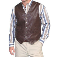 Scully Men's Lamb Vest in Brown