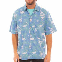 Scully Men's Flamingo Hawaiian Short Sleeve Button Down