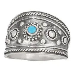 Sterling Silver Western Swing and Turquoise Ring