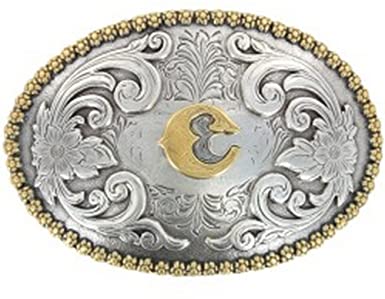 Nocona Oval Berry Edge Initial Buckle- Choose Letter