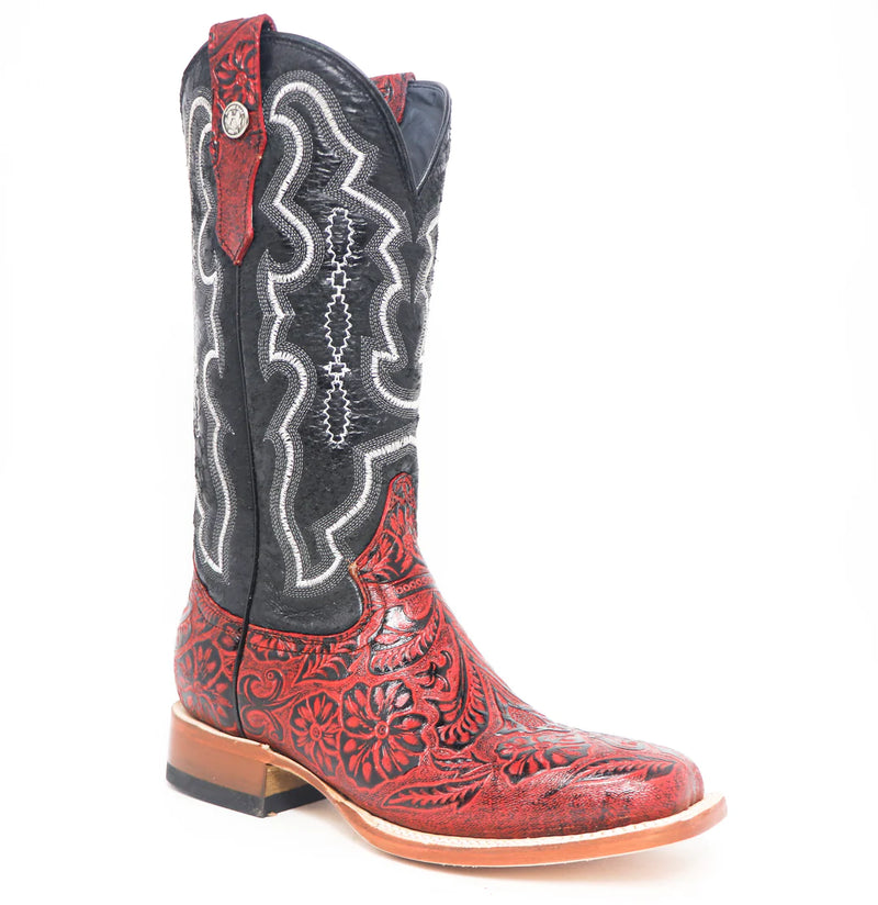 Tanner Mark Women's Rebecca Floral Tooled Western Boot