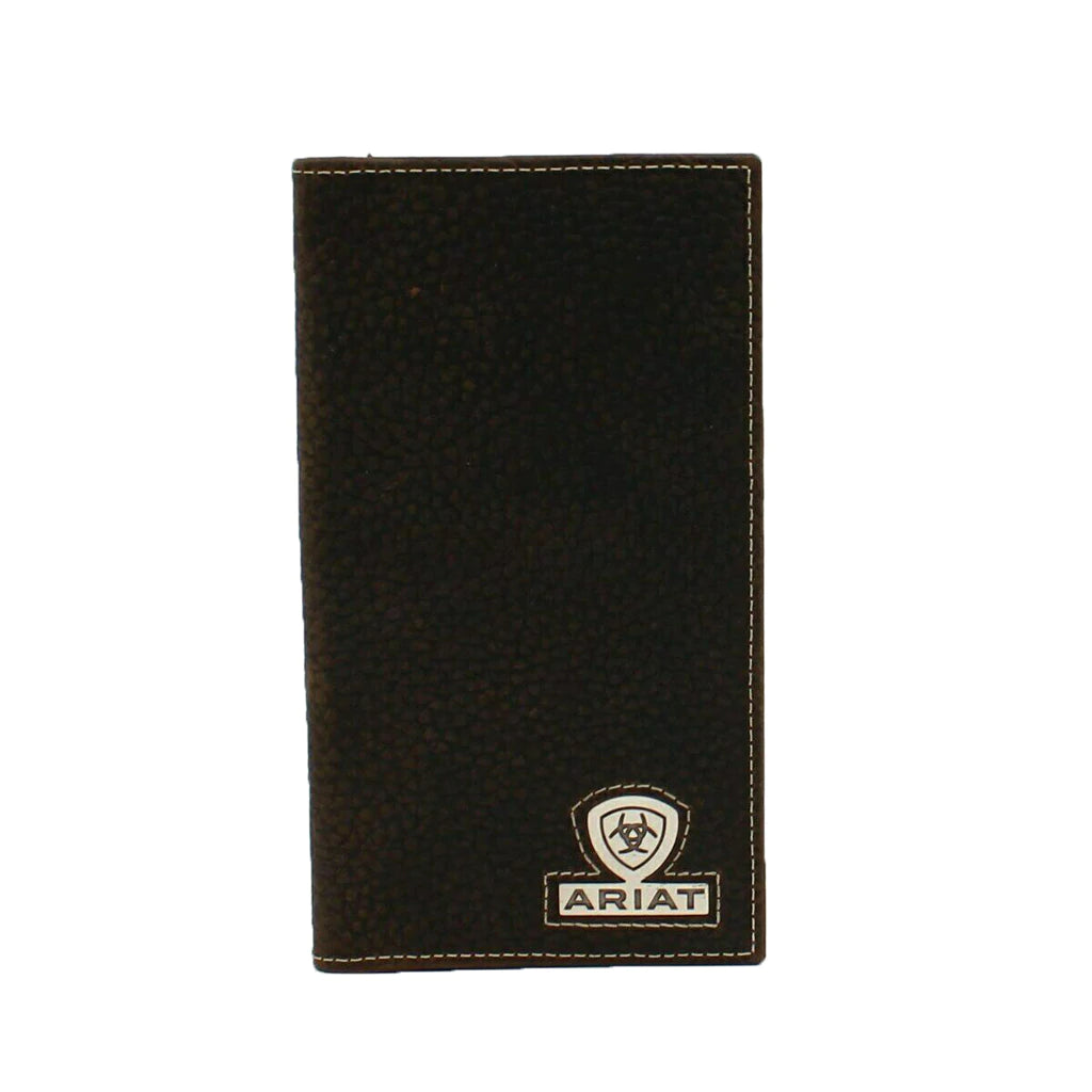 Ariat Men's Leather Rodeo Wallet/Checkbook Cover