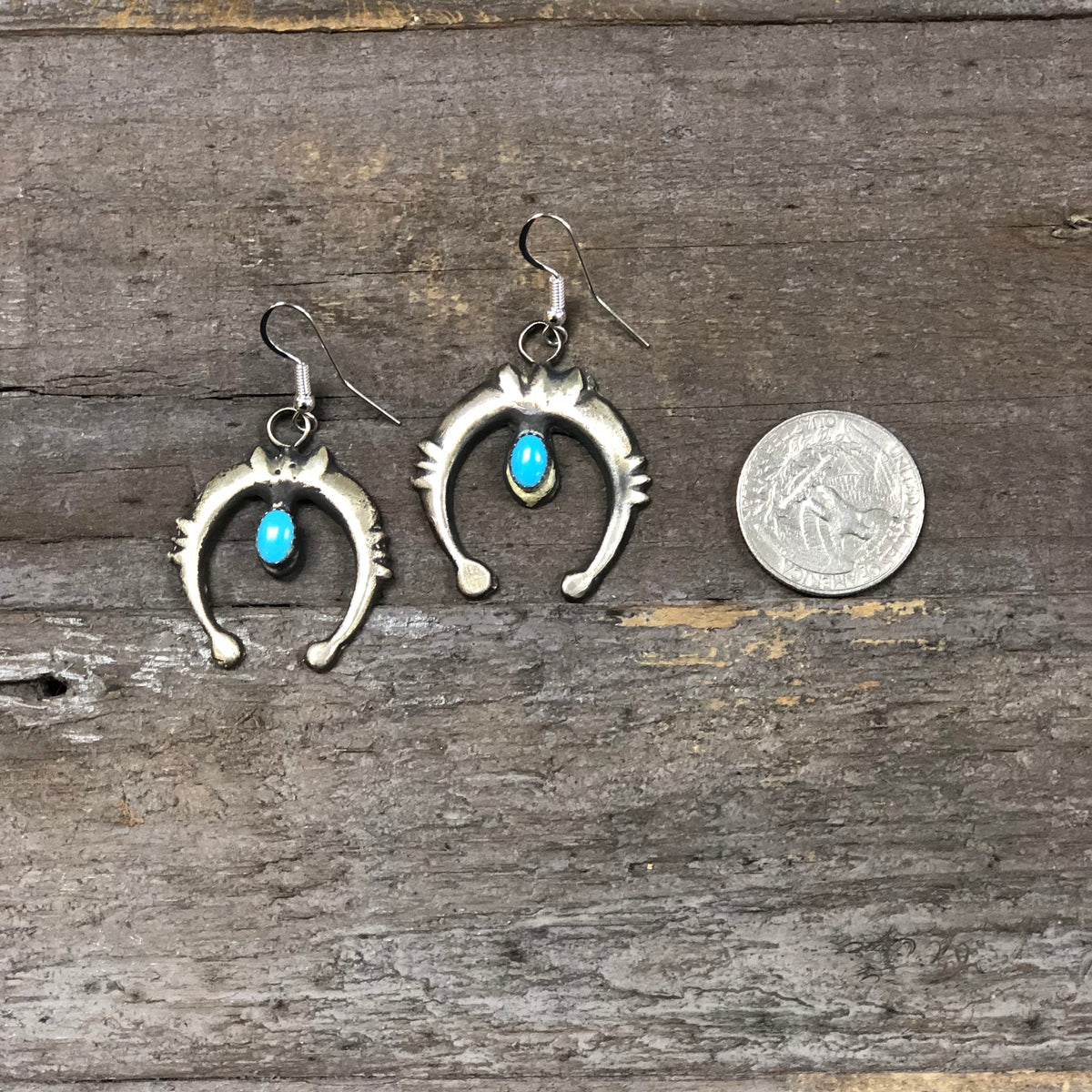Handmade Navajo Sterling Silver Naja Earrings