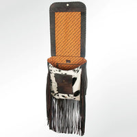 American Darling Leather Hair On Hide Backpack With Fringe