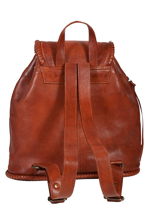 Scully Leather Drawstring Backpack