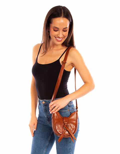 Scully Tooled Leather Small Crossbody