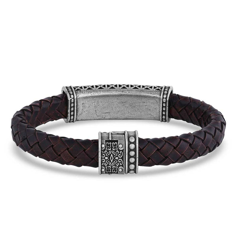 Montana Silversmiths Wrapped in Silver Artistry Leather Bracelet