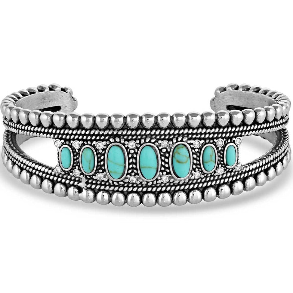 Montana Silversmiths Lucky Roads Turquoise Cuff Bracelet