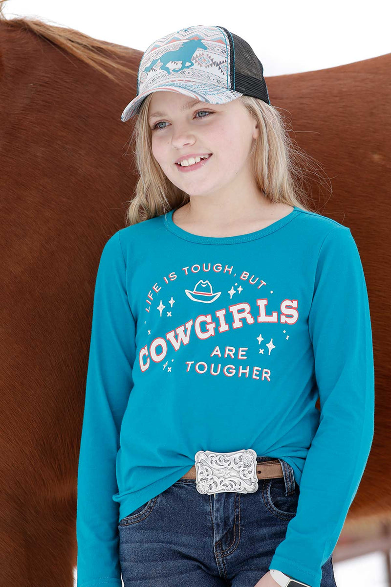 Cruel Girls Life Is Tough But Cowgirls Are Tougher Tee-Teal