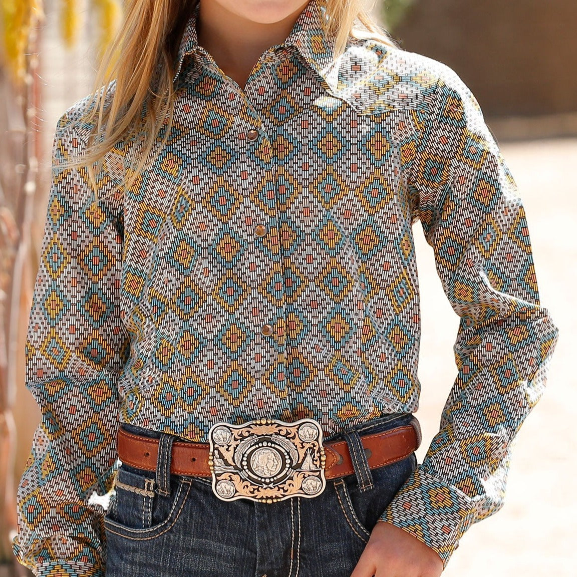 Rodeo Style Rhinestone Belt Buckle - Southern Girl Apparel