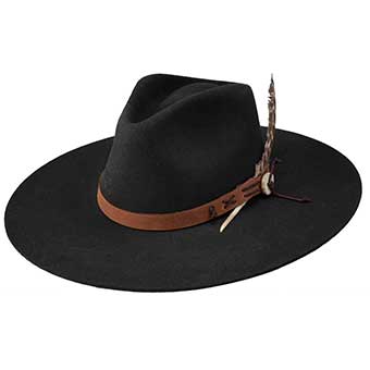 Charlie 1 Horse Teepee Hat- Black