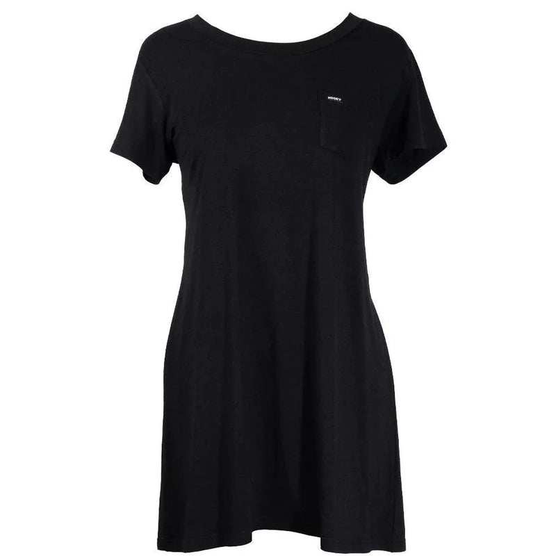 Hooey Women's Bamboo Pocket T-Shirt Dress in Black