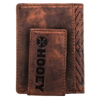 Hooey "Austin" Embossed Aztec Lather Bifold Money Clip