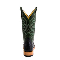 Horse Power Black FQ Ostrich Boot-Emerald Explosion