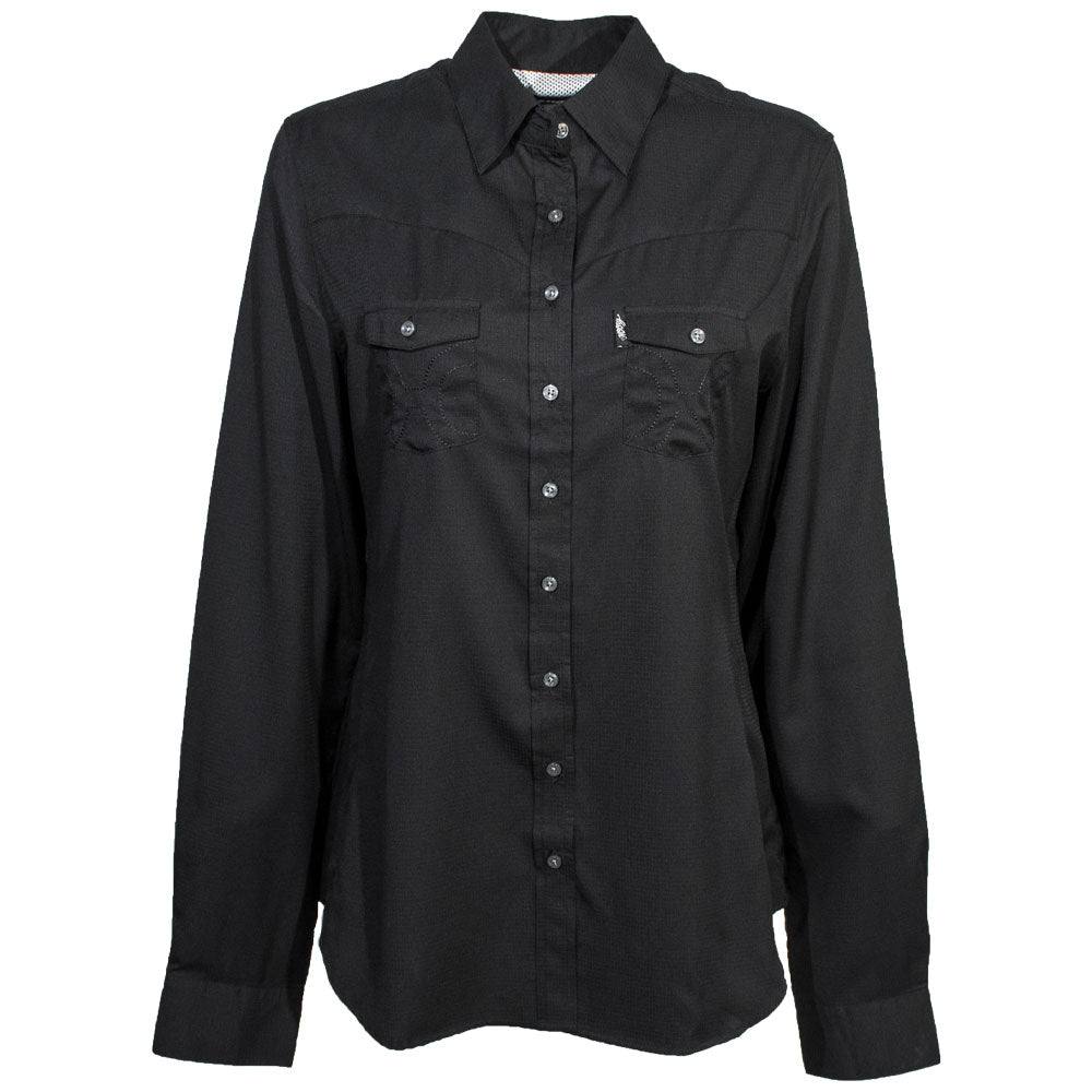 Hooey Women's Sol Competition Long Sleeve Black Button Up Shirt