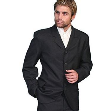 Wahmaker Men's Wool Blend Gentleman's Coat- Black