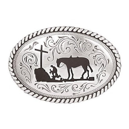 Nocona Youth Cowboy At The Cross Belt Buckle