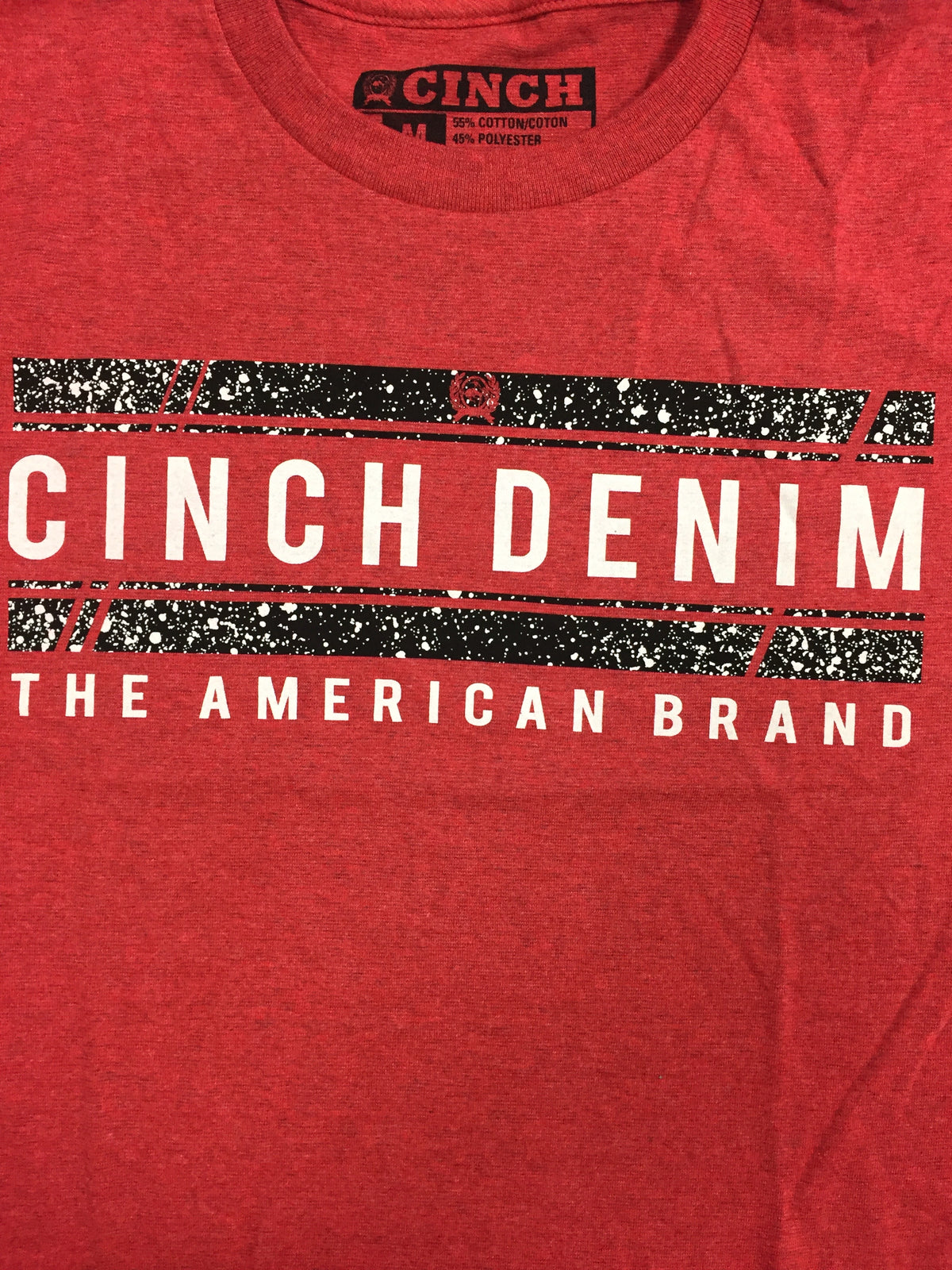 Cinch Men's Red Screen Print Jersey T-Shirt