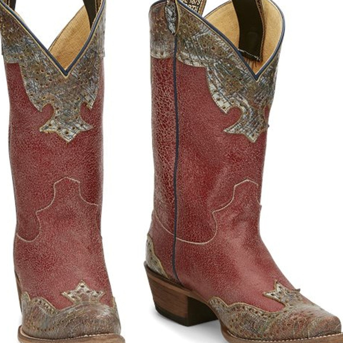 Justin Women's Vera Boot - Red Crackle