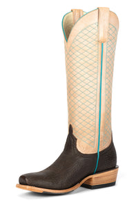 Macie Bean Women's Top Hand Grey Rodeo Shrunken Shoulder Western Boot