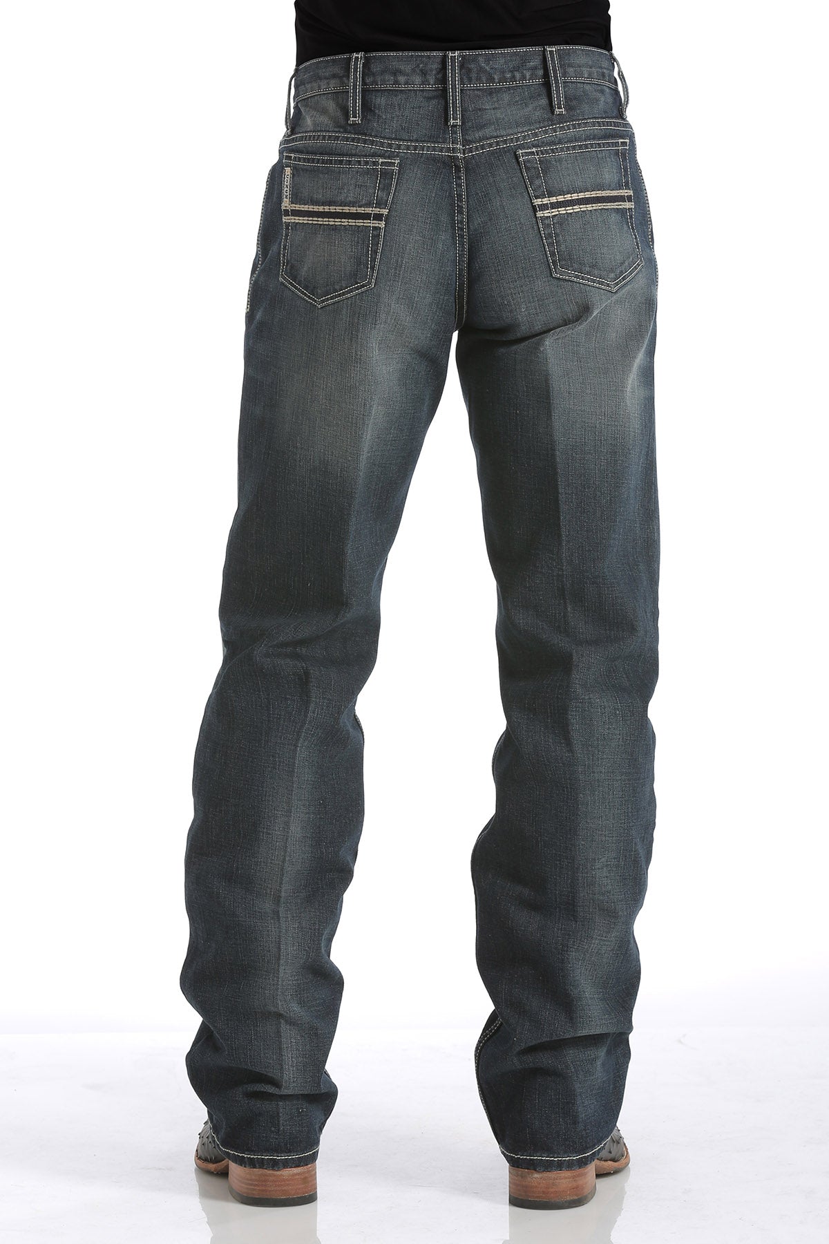 Mens white store label cinch jeans