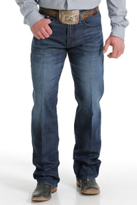 Cinch Men's White Label Relaxed Straight Jean in Dark Stonewash