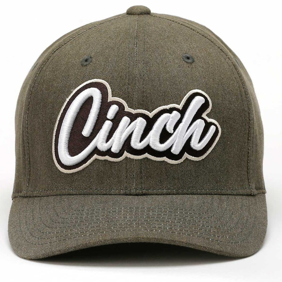 Cinch White Fitted Ball Cap- Olive
