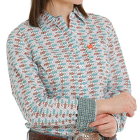 Cinch Women's Geometric Western Button Down Shirt