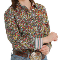 Cinch Women's Multicolor Paisley Button Down Shirt