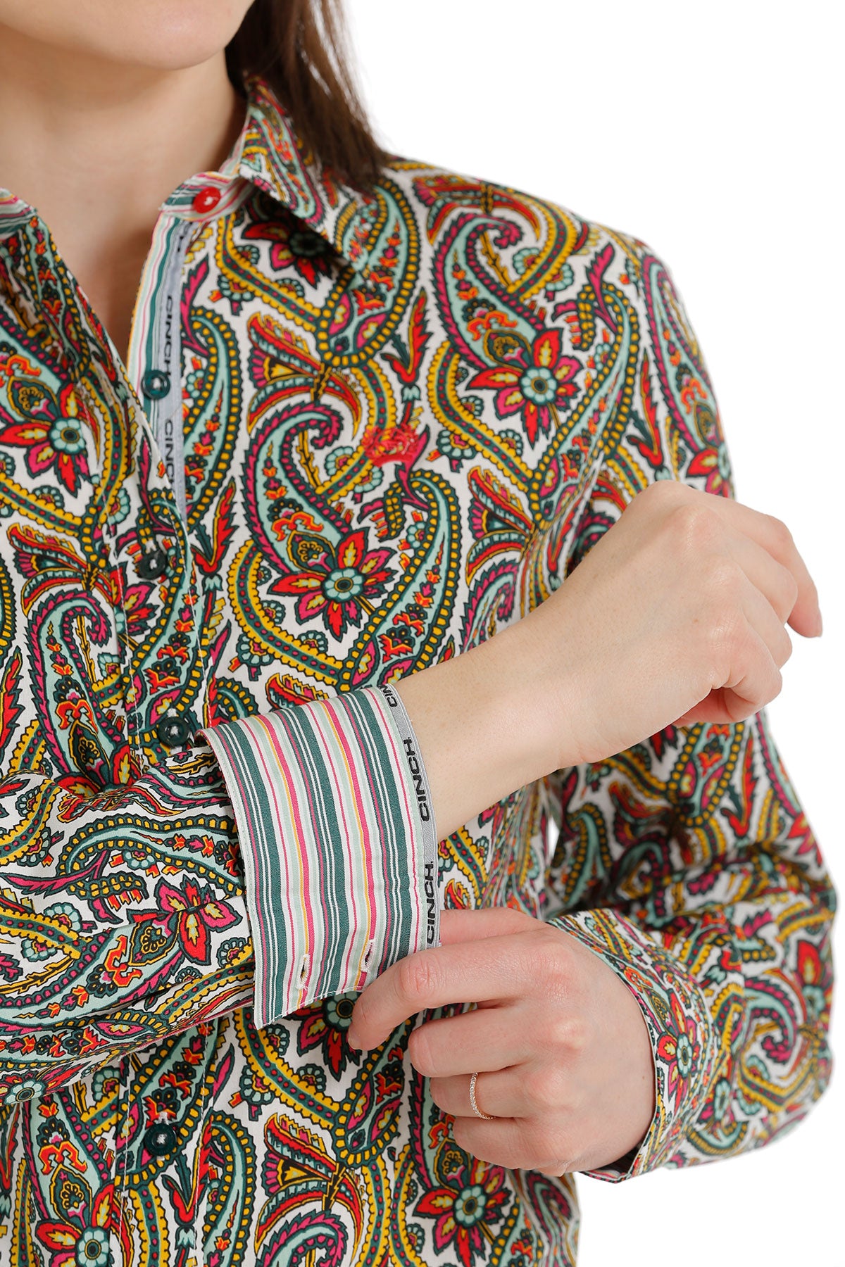 Cinch Women's Multicolor Paisley Button Down Shirt