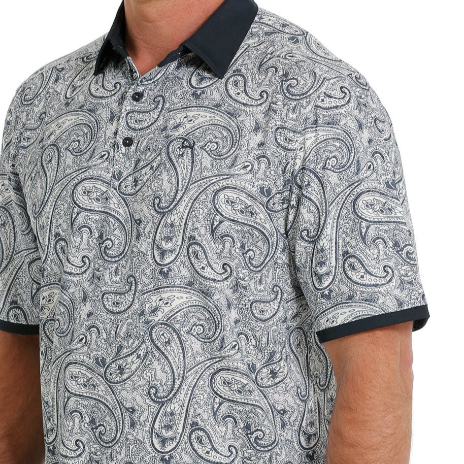 Paisley polo shirt mens hotsell