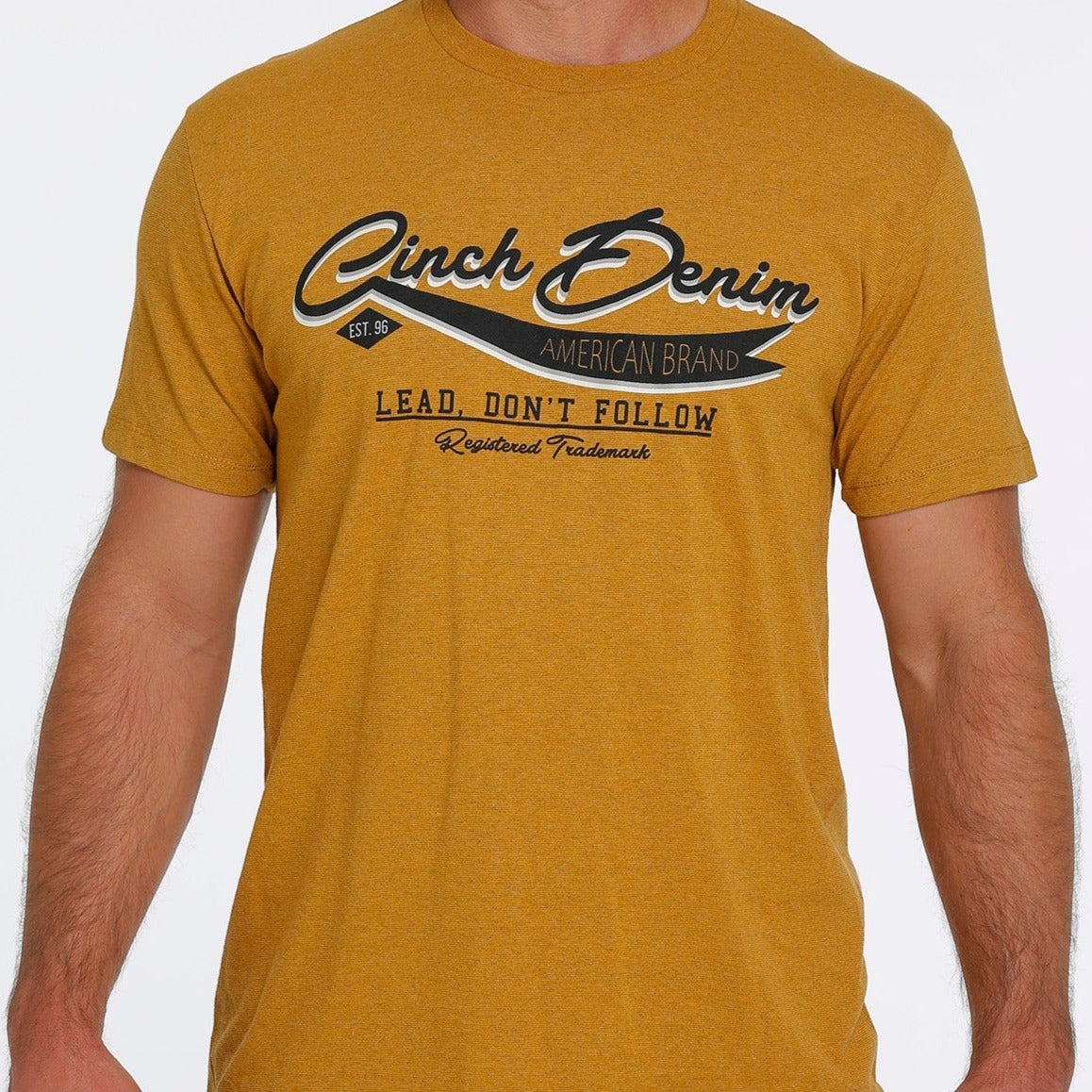 Cinch Men's Mustard Logo T-Shirt