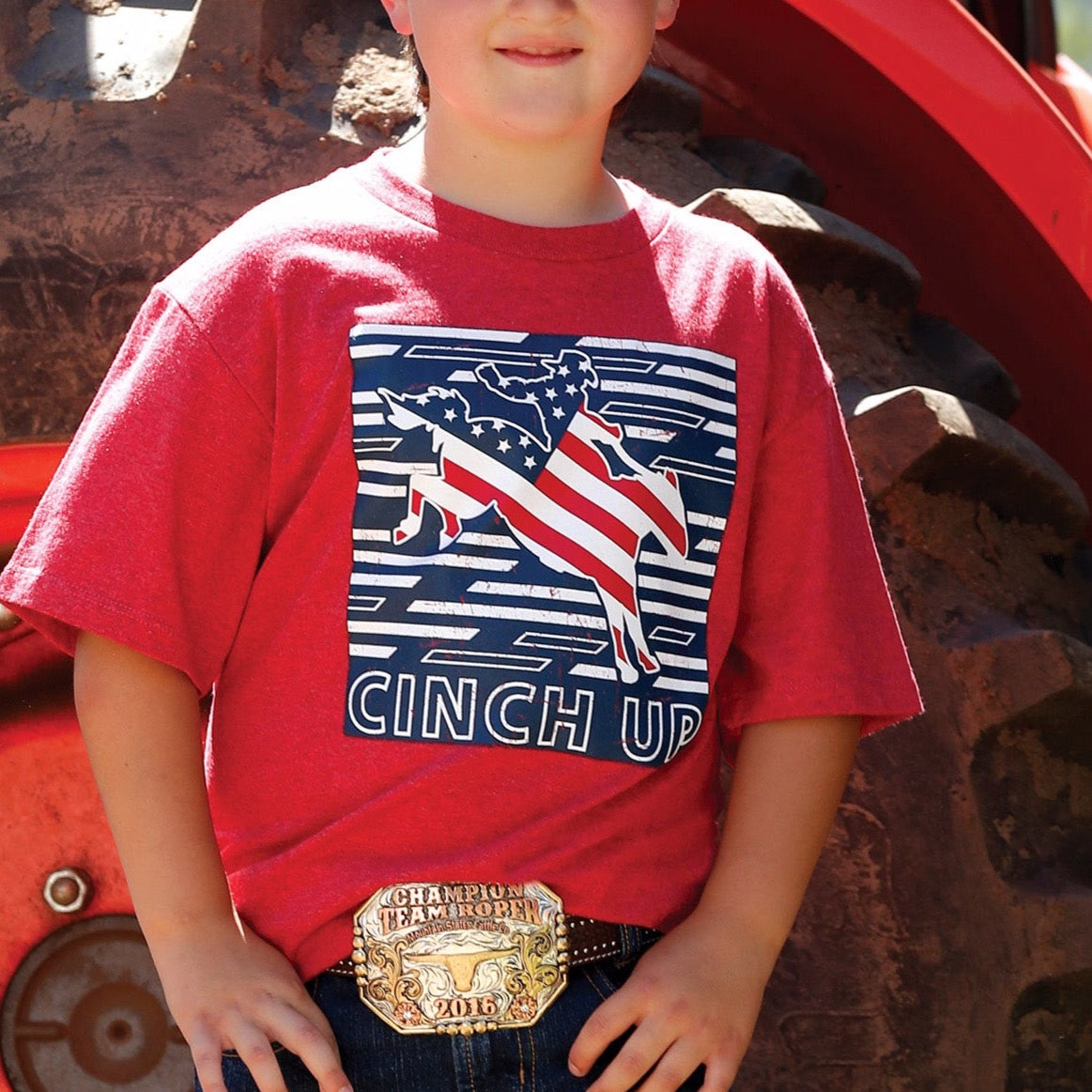 Cinch Boy's American Flag Cinch Up T-Shirt