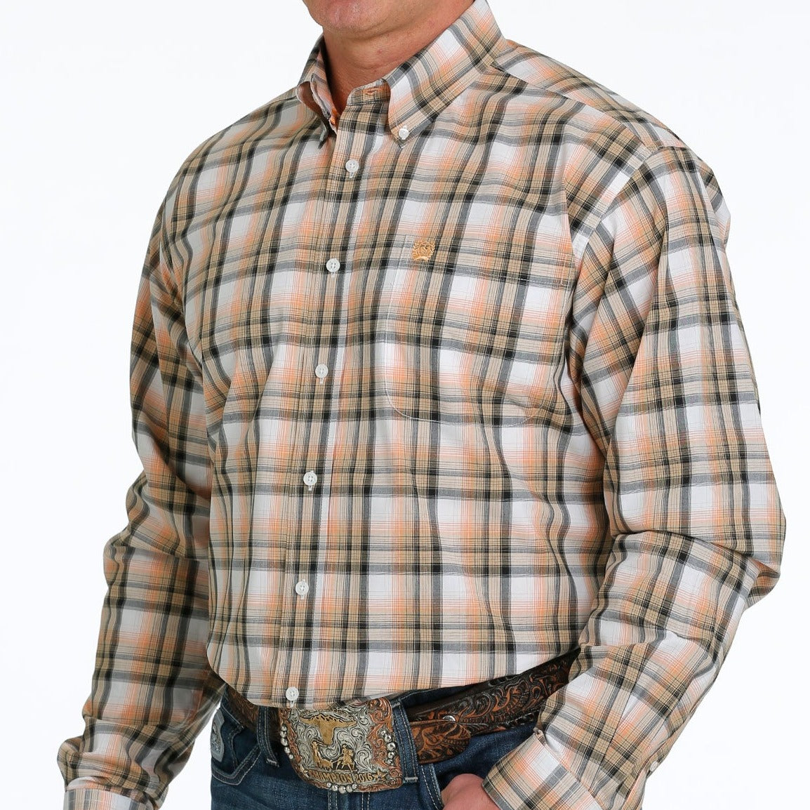 Cinch Men's Plaid Long Sleeve Western Shirt